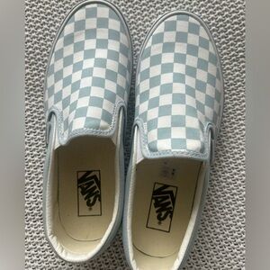 Light Blue Checkered Vans